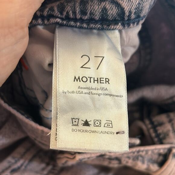 NEW Snacks by Mother The Pleated Fun Dip Puddle jeans in Silver Pink, 27 - Picture 12 of 13